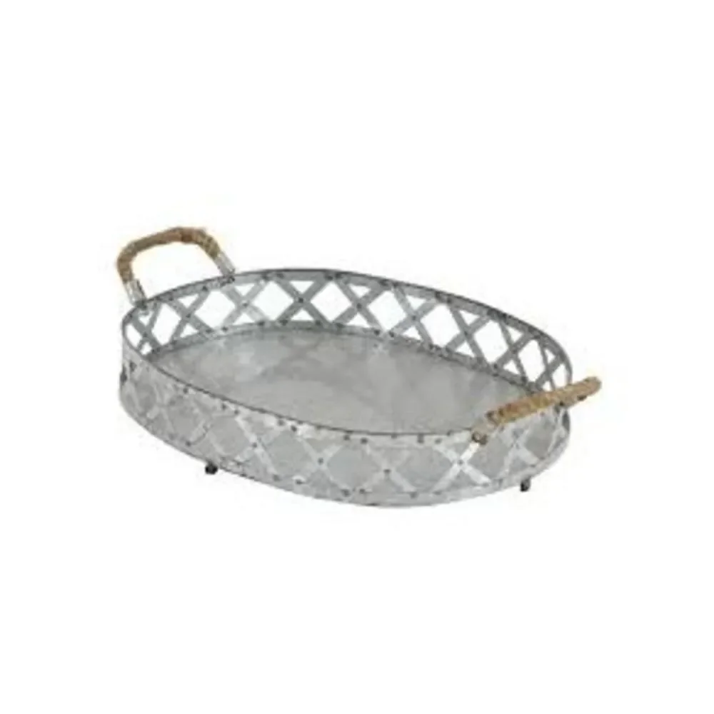 Sighwarth Metal Galvanized Vanity Serving Tray NWT